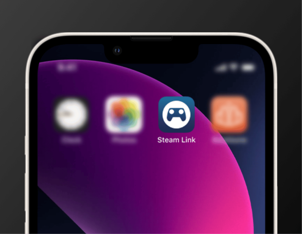 Open the Steam Link mobile app